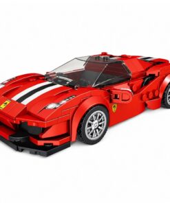 Raudonas sportinis automobilis iš 364 detalių