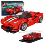 Raudonas sportinis automobilis iš 364 detalių