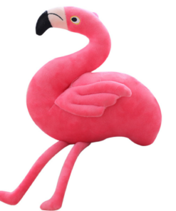 Rožinis pliušinis flamingas (15 cm)