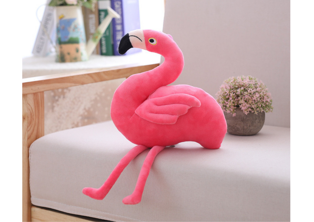 Rožinis pliušinis flamingas (15 cm)