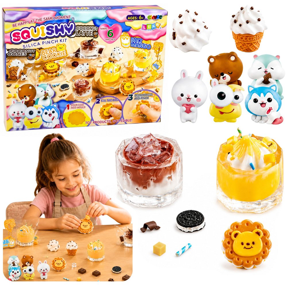 Saldumynų ir gėrimų squishių kūrimo rinkinys vaikams