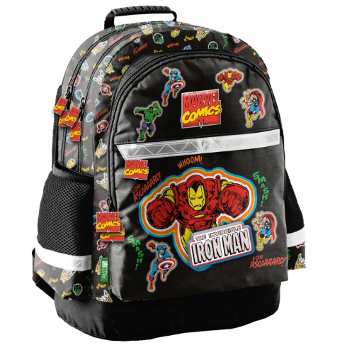 PASO Iron Man mokyklinė kuprinė berniukams PASO Iron Man mokyklinė kuprinė berniukams