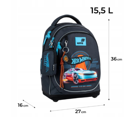 Kite Hot Wheels ortopedinė kuprinė - Image 3