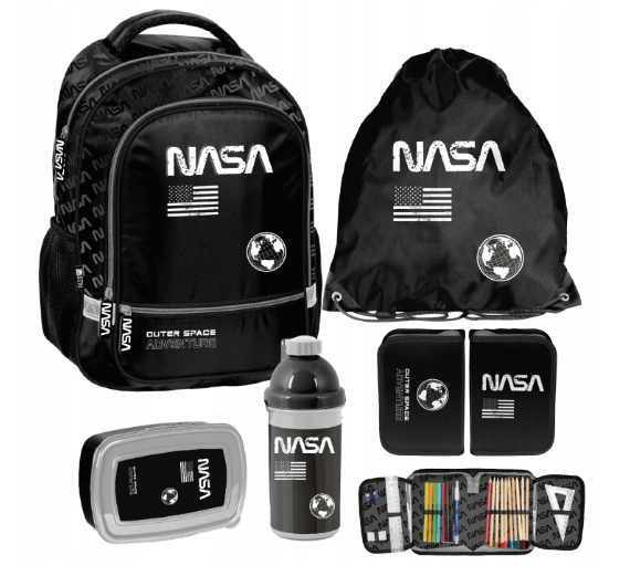 PASO NASA 5in1 mokyklinės kuprinės rinkinys