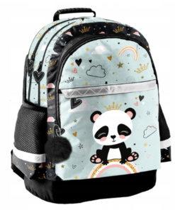 PASO Panda mokyklinė kuprinė mergaitėms
