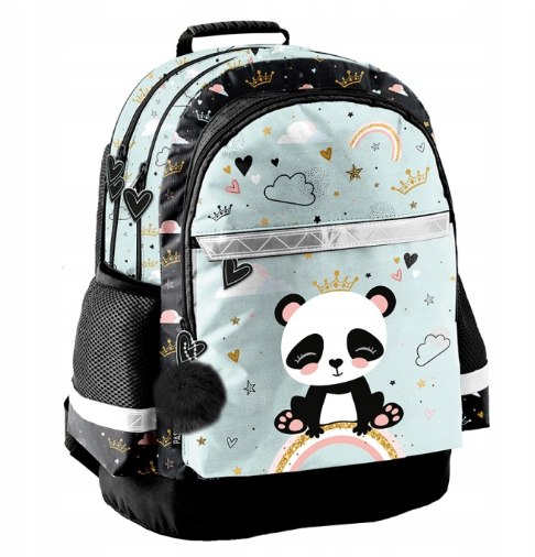 PASO Panda mokyklinė kuprinė mergaitėms