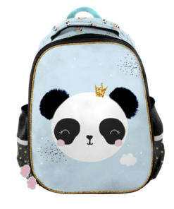 PASO Panda Premium mokyklinė kuprinė mergaitėms