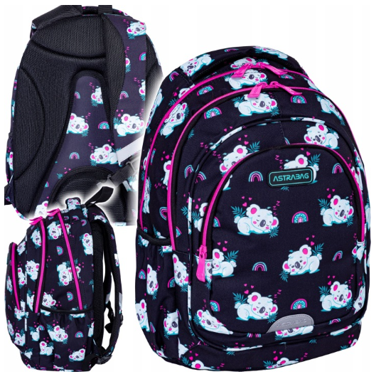 ASTRABAG Sleepy Koala mokyklinė kuprinė mergaitėms ASTRABAG Sleepy Koala mokyklinė kuprinė mergaitėms