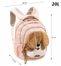 ASTRABAG Fluffy Puppy mokyklinė kuprinė mergaitėms - Image 2