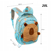 ASTRABAG Fluffy Capybara mokyklinė kuprinė mergaitėms - Image 2