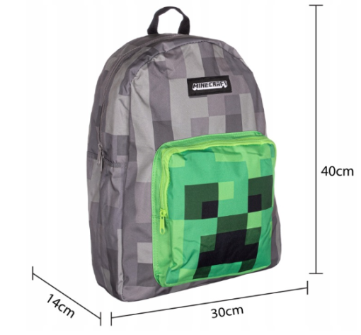 Minecraft Astra Creeper 16 L mokyklinė kuprinė - Image 2