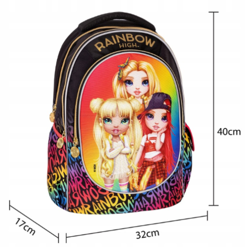 Rainbow High Golden Style ultralengvas tornisteris mergaitėms - Image 2