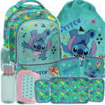 Mokyklinis rinkinys 5‑in‑1 „Stitch“ – kuprinė, penalas, batų maišelis, pietų dėžutė, gertuvė, PASO