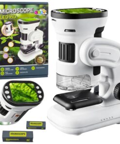 Skaitmeninis LED mikroskopas su ekranu