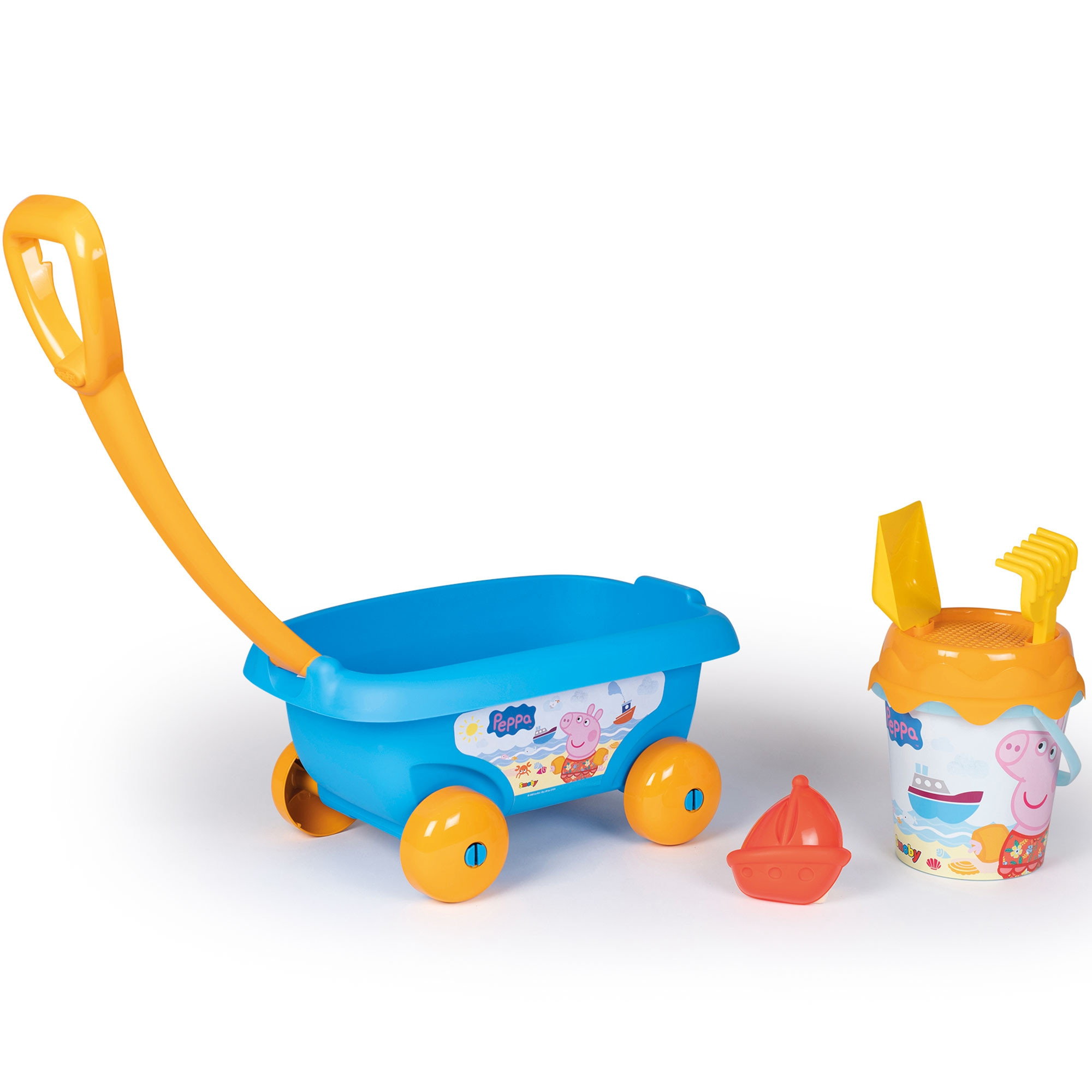 Smoby Peppa Pig smėlio rinkinys su vežimėliu