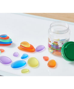 Spalvotos pusiau skaidrios „grindinio“ kaladėlės – 36 vnt