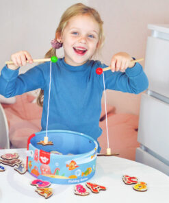 Tooky Toy magnetinė žvejybos žaidimo dėžutė „Didysis žvejybos nuotykis kibirėlyje“