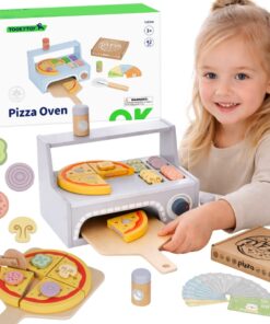 Tooky Toy medinė picų krosnis su priedais – kūrybinei picų šventei