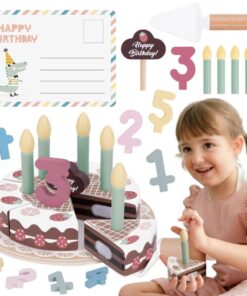 Tooky Toy medinis gimtadienio tortas su žvakutėmis