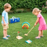 Tooky Toy medinis golfo rinkinys 2 žaidėjams – 13 el.