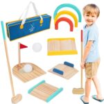 Tooky Toy medinis golfo rinkinys 2 žaidėjams – 13 el.