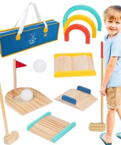 Tooky Toy medinis golfo rinkinys 2 žaidėjams – 13 el.