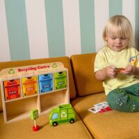 Tooky Toy medinis rūšiavimo centras „Perdirbimas“ – ekologinis Montessori žaidimas