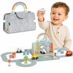 Tooky Toy „Mini Miestas“ pridedama torba – nešiojamas miesto pasaulis mažoms rankoms