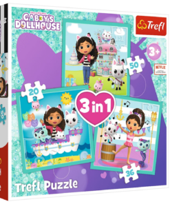 Trefl 34871 Gabby’s Dollhouse 3in1 dėlionė