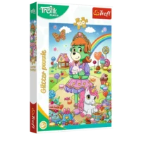 Trefl Glitter Trefliki blizgi dėlionė 100 det. – Treflikų šeima