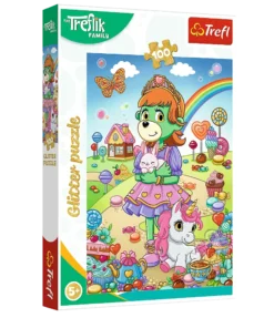 Trefl Glitter Trefliki blizgi dėlionė 100 det. – Treflikų šeima