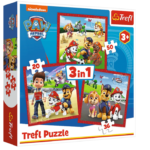 Trefl Paw Patrol 3in1 dėlionė