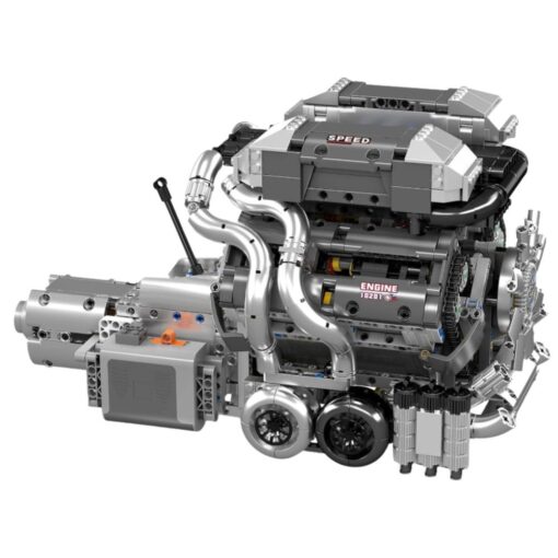 V8 Engine techninių kaladėlių variklis su pavarų dėže