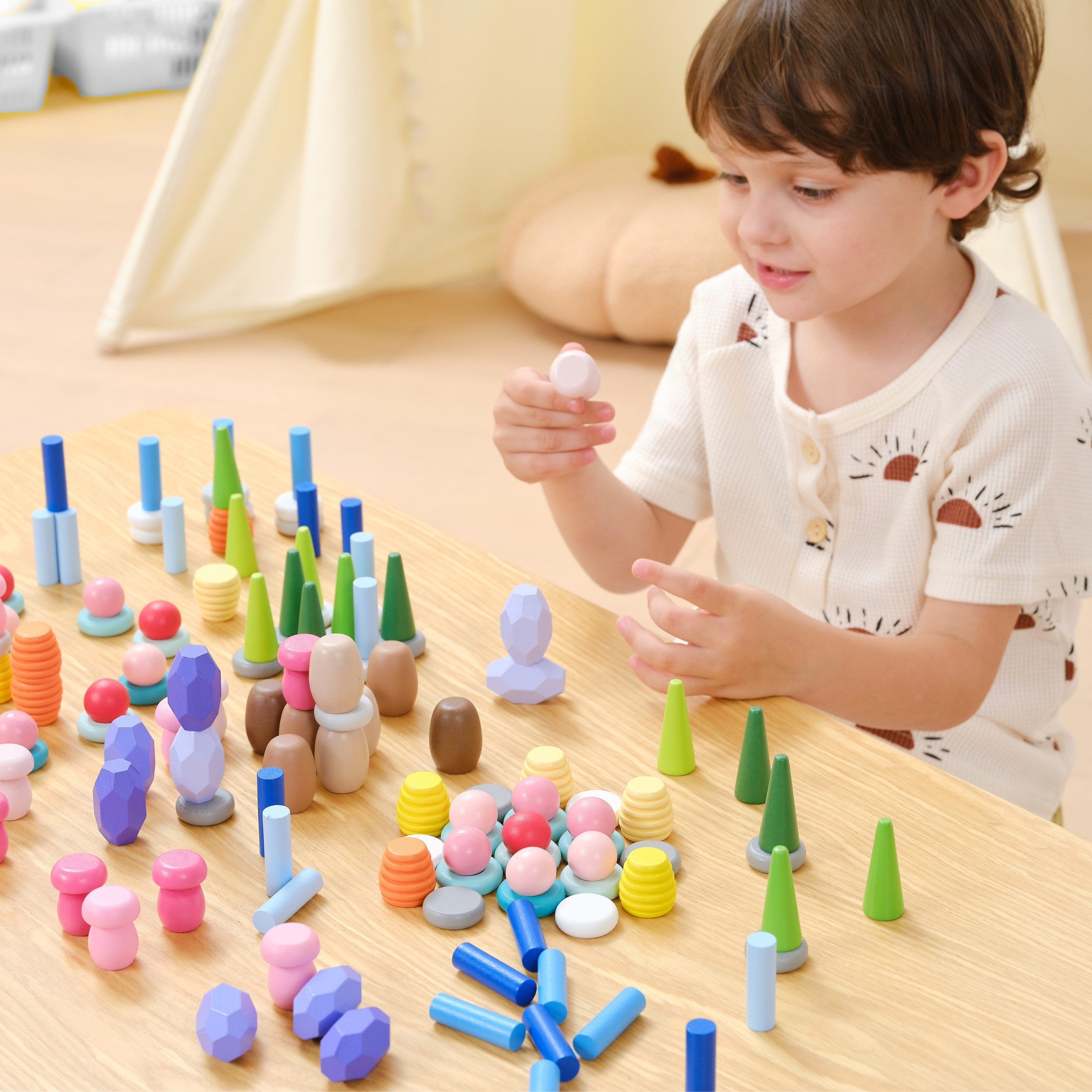 Viga Montessori puidusorteerija &ndash; 141 tk.