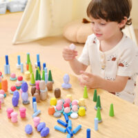 Viga Montessori medinis rūšiuoklis – 141 el.