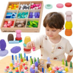 Viga Montessori medinis rūšiuoklis – 141 el.