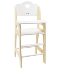 Viga PolarB medinė lėlių maitinimo kėdutė (3+) – tinka lėlėms iki 38 cm