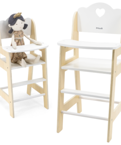 Viga PolarB medinė lėlių maitinimo kėdutė (3+) – tinka lėlėms iki 38 cm