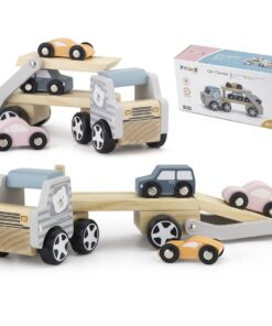 Viga medinė autovežė su automobiliais