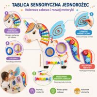 Viga medinė sieninė sensorinė lenta „Vienaragis“