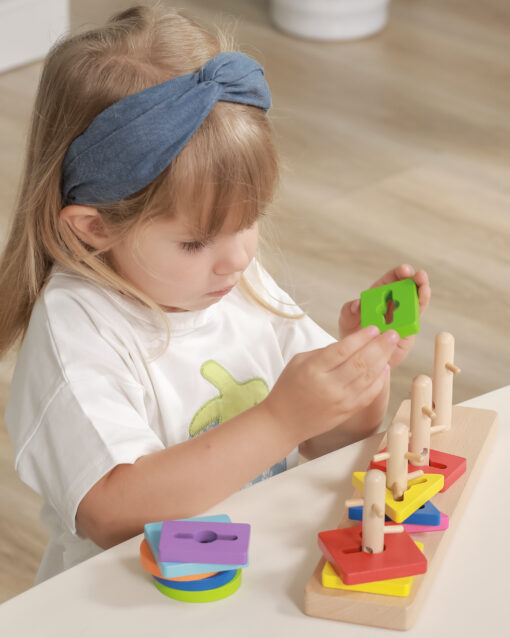 Viga medinis geometrinis rūšiuoklis – 12 formų