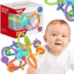 WOOPIE 2in1 sensorinis kramtukas–barškutis kūdikiams