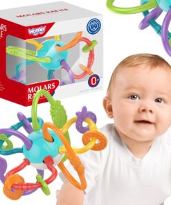 WOOPIE 2in1 sensorinis kramtukas–barškutis kūdikiams