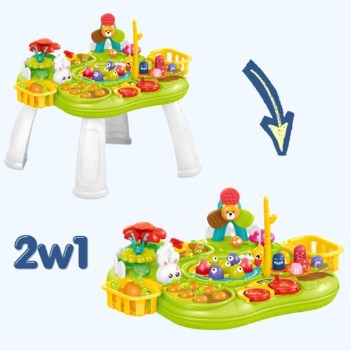 WOOPIE 5in1 edukacinis interaktyvus stalas su garsais ir šviesomis