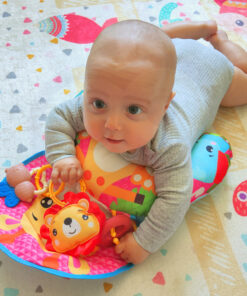 WOOPIE BABY interaktyvi 0+ pagalvė su barškučiais ir kramtuku
