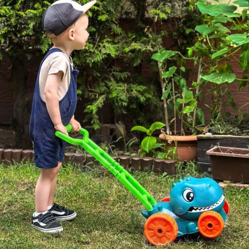 WOOPIE Dinozauras – automatinė muilo burbulų mašina su stumduku