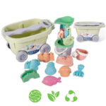 WOOPIE GREEN ekologiškas smėlio karučio rinkinys vaikams