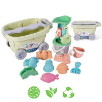 WOOPIE GREEN ekologiškas smėlio karučio rinkinys vaikams