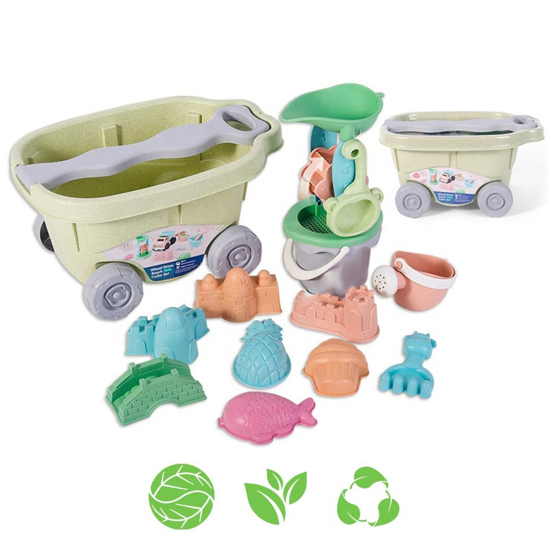 WOOPIE GREEN ekologiškas smėlio karučio rinkinys vaikams