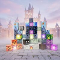 WOOPIE LED magnetiniai kubai su pikselių pasaulio grafika